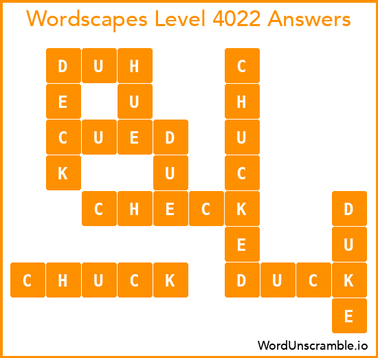 Wordscapes Level 4022 Answers