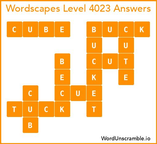 Wordscapes Level 4023 Answers