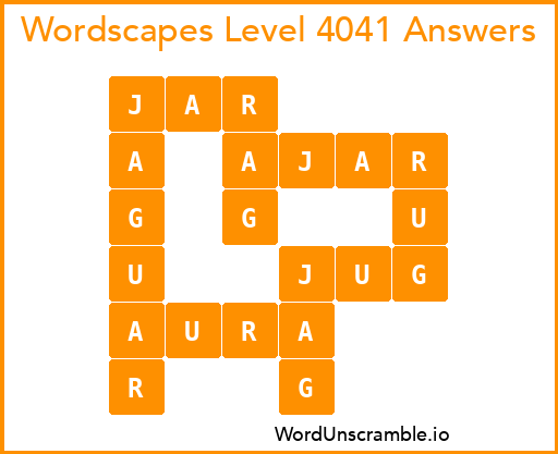Wordscapes Level 4041 Answers