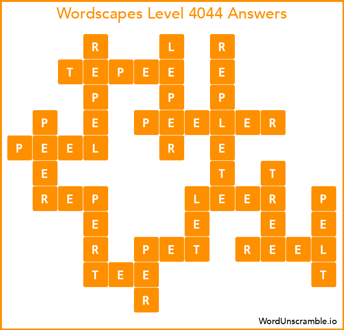 Wordscapes Level 4044 Answers