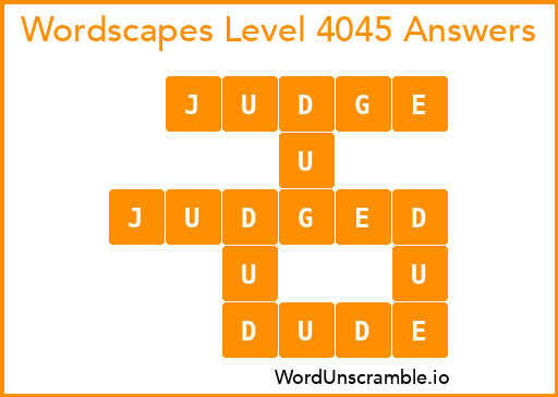 Wordscapes Level 4045 Answers