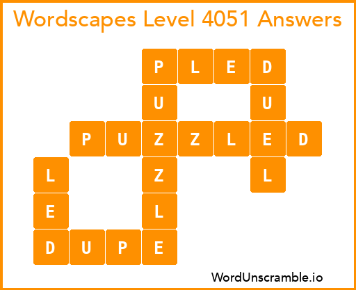 Wordscapes Level 4051 Answers