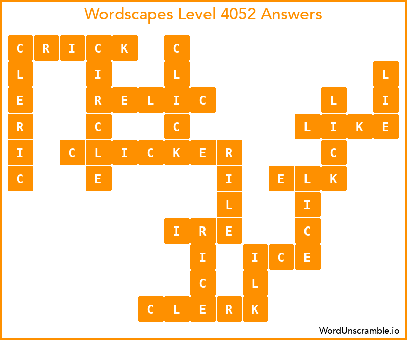 Wordscapes Level 4052 Answers