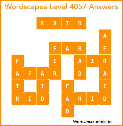 Wordscapes Level 4057 Answers