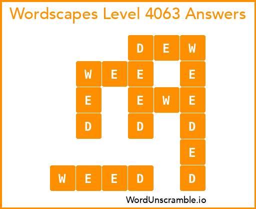 Wordscapes Level 4063 Answers