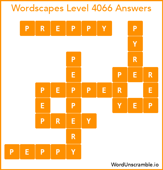 Wordscapes Level 4066 Answers