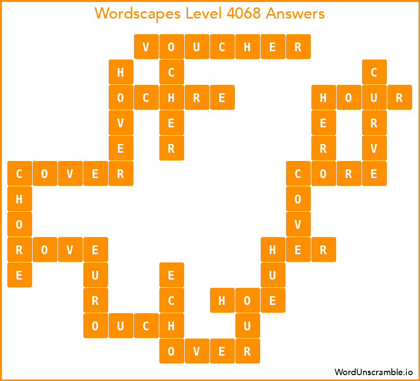 Wordscapes Level 4068 Answers