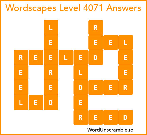 Wordscapes Level 4071 Answers
