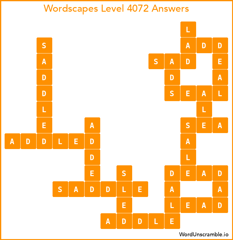 Wordscapes Level 4072 Answers