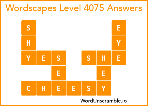 Wordscapes Level 4075 Answers