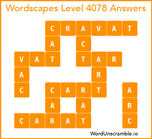 Wordscapes Level 4078 Answers