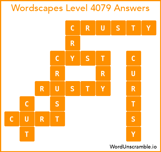 Wordscapes Level 4079 Answers