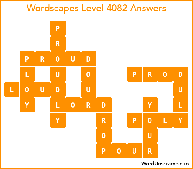 Wordscapes Level 4082 Answers