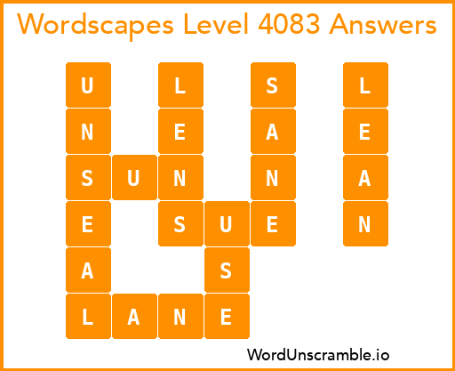 Wordscapes Level 4083 Answers