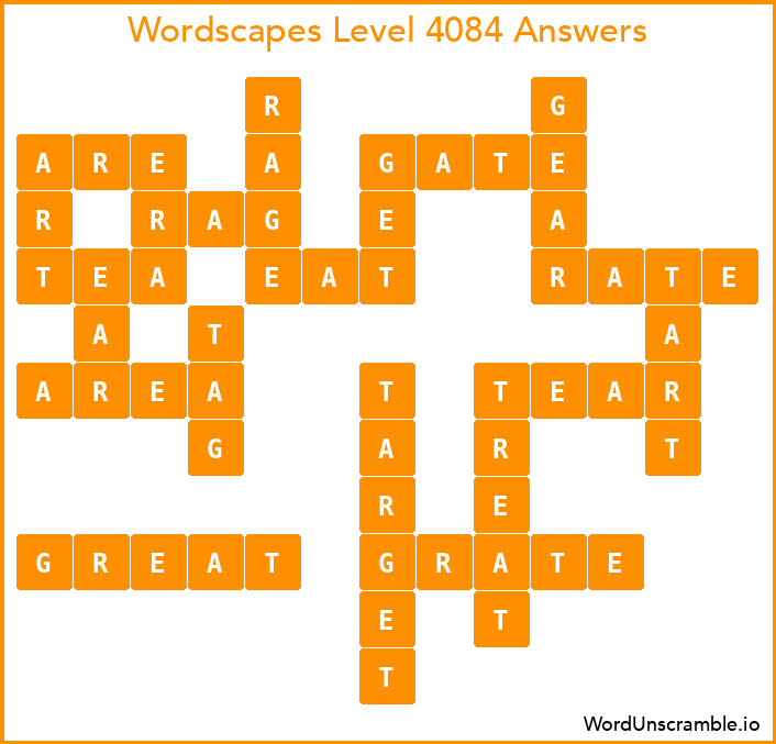 Wordscapes Level 4084 Answers