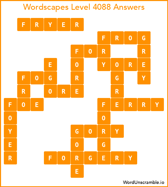 Wordscapes Level 4088 Answers