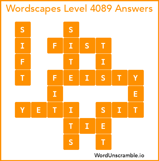 Wordscapes Level 4089 Answers