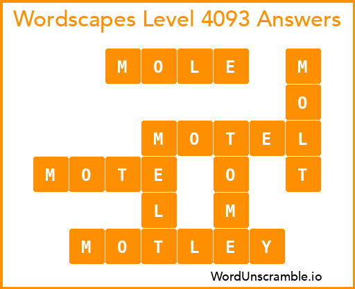 Wordscapes Level 4093 Answers