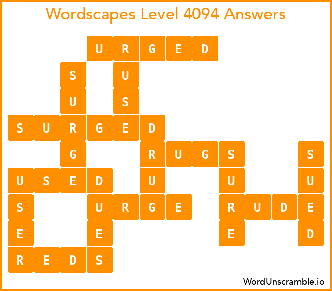 Wordscapes Level 4094 Answers