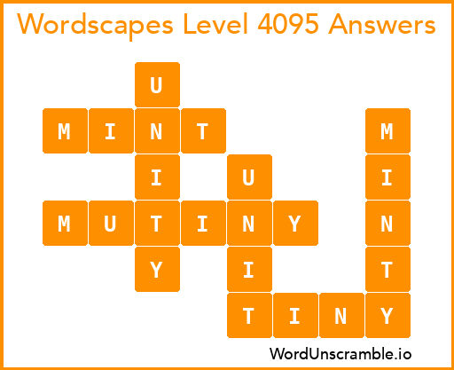 Wordscapes Level 4095 Answers