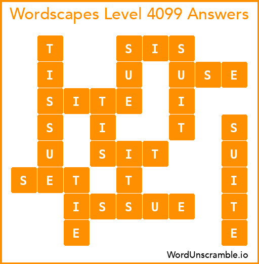 Wordscapes Level 4099 Answers