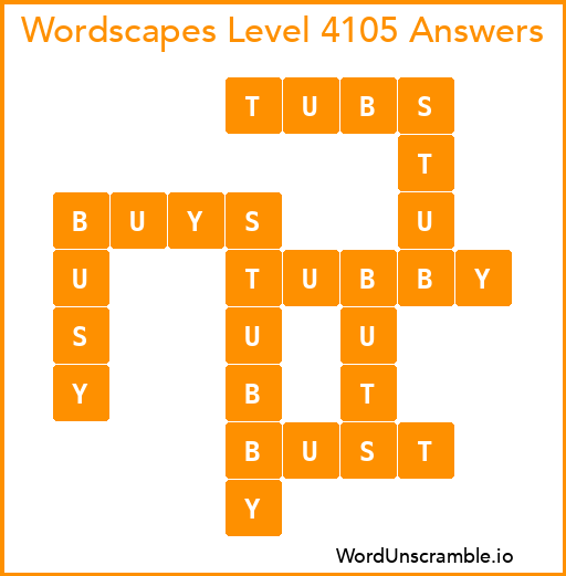 Wordscapes Level 4105 Answers