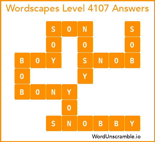 Wordscapes Level 4107 Answers