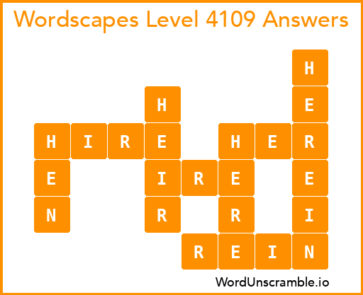 Wordscapes Level 4109 Answers
