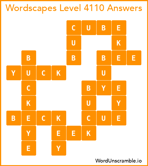 Wordscapes Level 4110 Answers