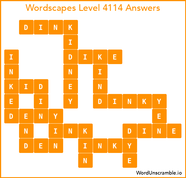 Wordscapes Level 4114 Answers
