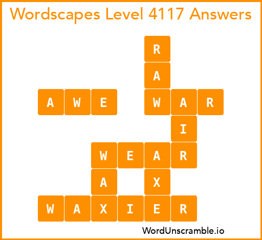 Wordscapes Level 4117 Answers
