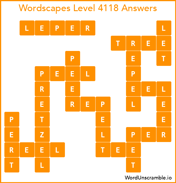 Wordscapes Level 4118 Answers