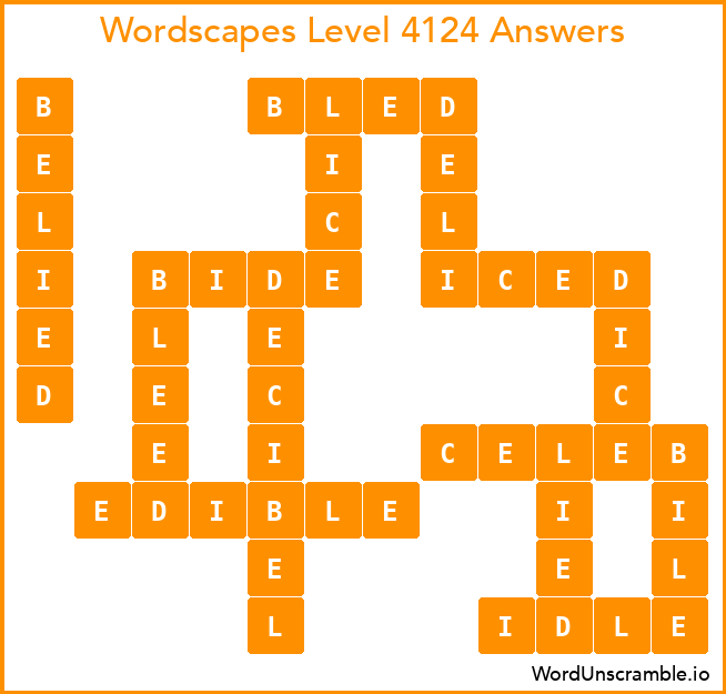 Wordscapes Level 4124 Answers