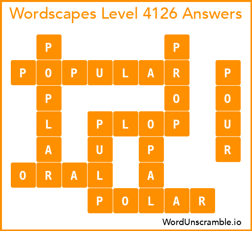 Wordscapes Level 4126 Answers
