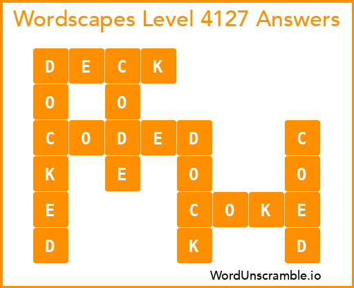 Wordscapes Level 4127 Answers
