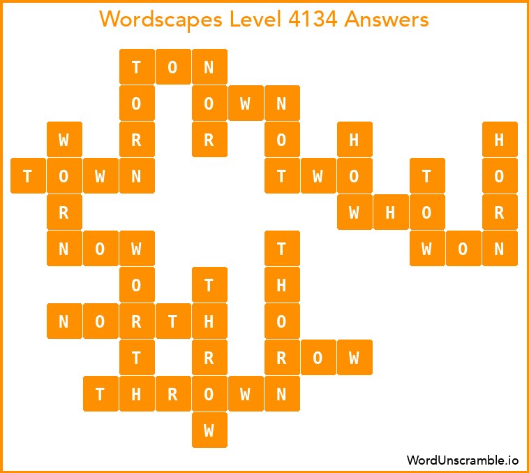 Wordscapes Level 4134 Answers