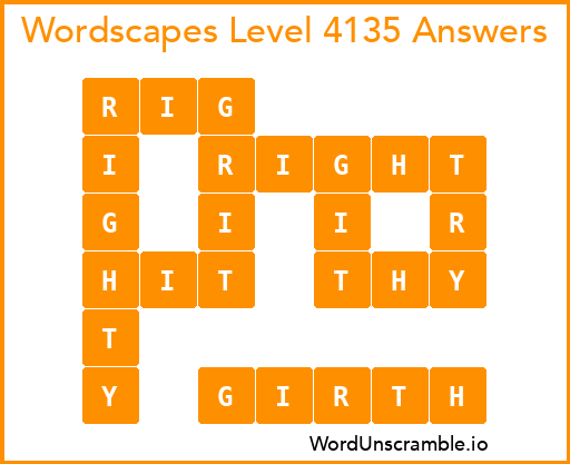 Wordscapes Level 4135 Answers