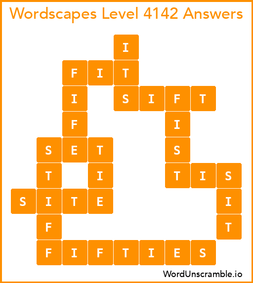 Wordscapes Level 4142 Answers