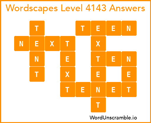 Wordscapes Level 4143 Answers