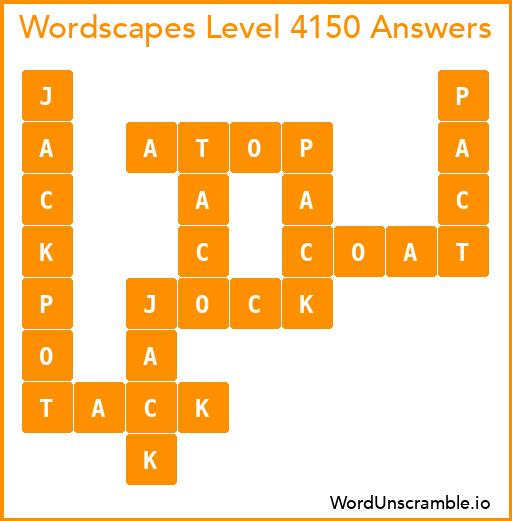 Wordscapes Level 4150 Answers