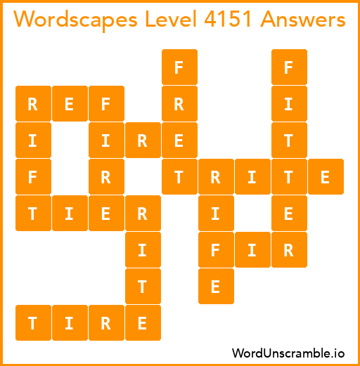 Wordscapes Level 4151 Answers