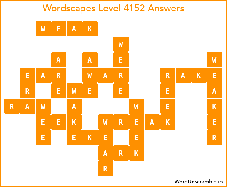 Wordscapes Level 4152 Answers