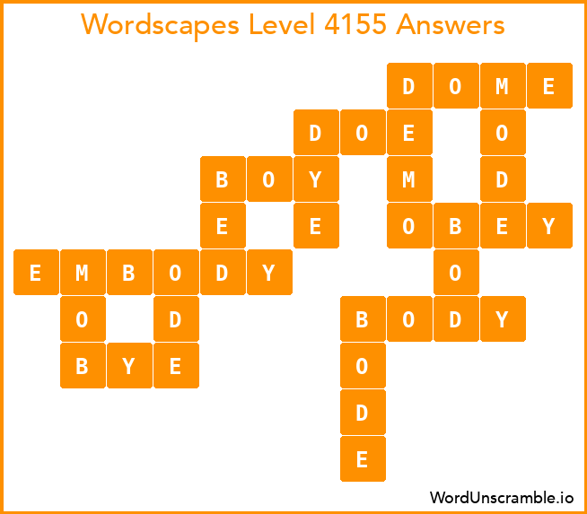 Wordscapes Level 4155 Answers