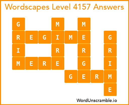 Wordscapes Level 4157 Answers