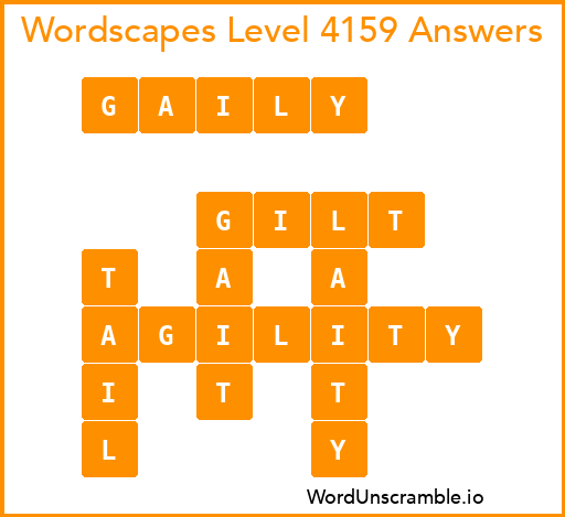 Wordscapes Level 4159 Answers