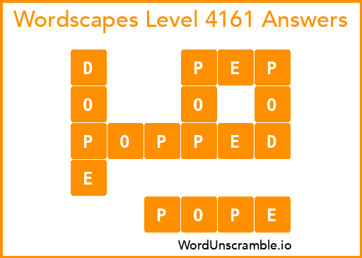 Wordscapes Level 4161 Answers