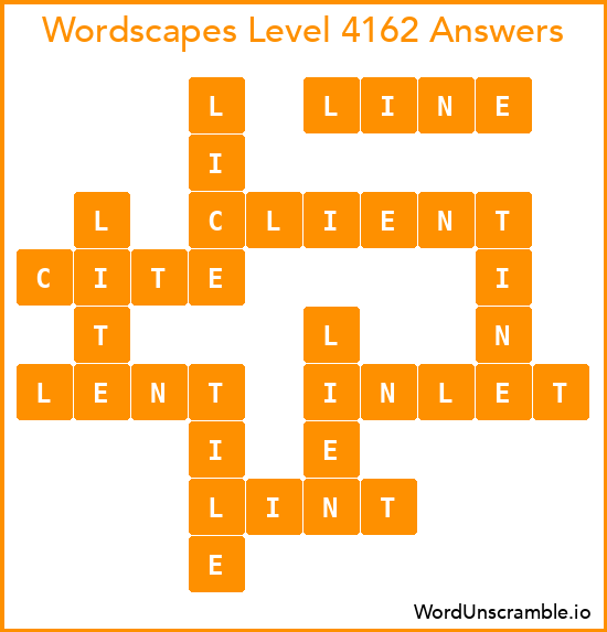 Wordscapes Level 4162 Answers
