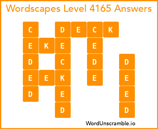 Wordscapes Level 4165 Answers