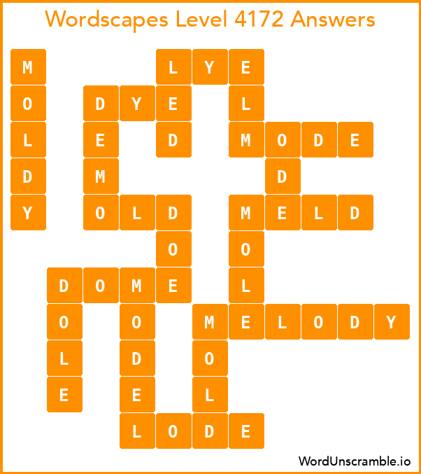 Wordscapes Level 4172 Answers