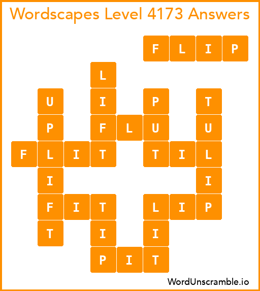 Wordscapes Level 4173 Answers